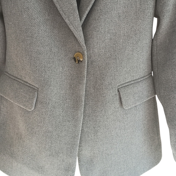 Free Assembly Women's Gray Wool Blend Blazer SZ 4/6 - Picture 5 of 9